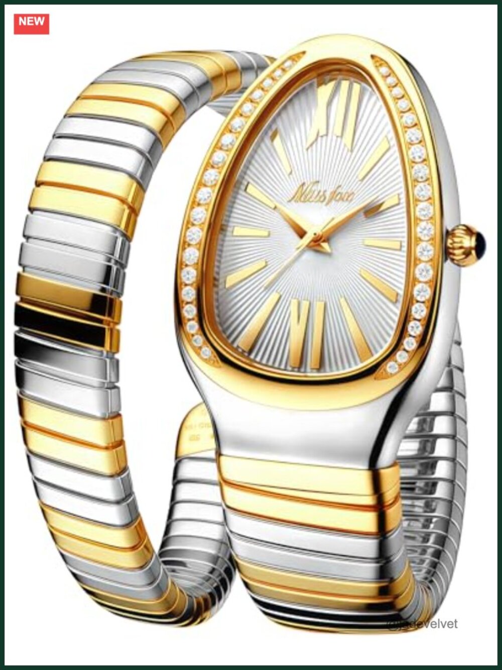 Snake Face Women's Watch Waterproof Steel Dainty Dress Wristwatch